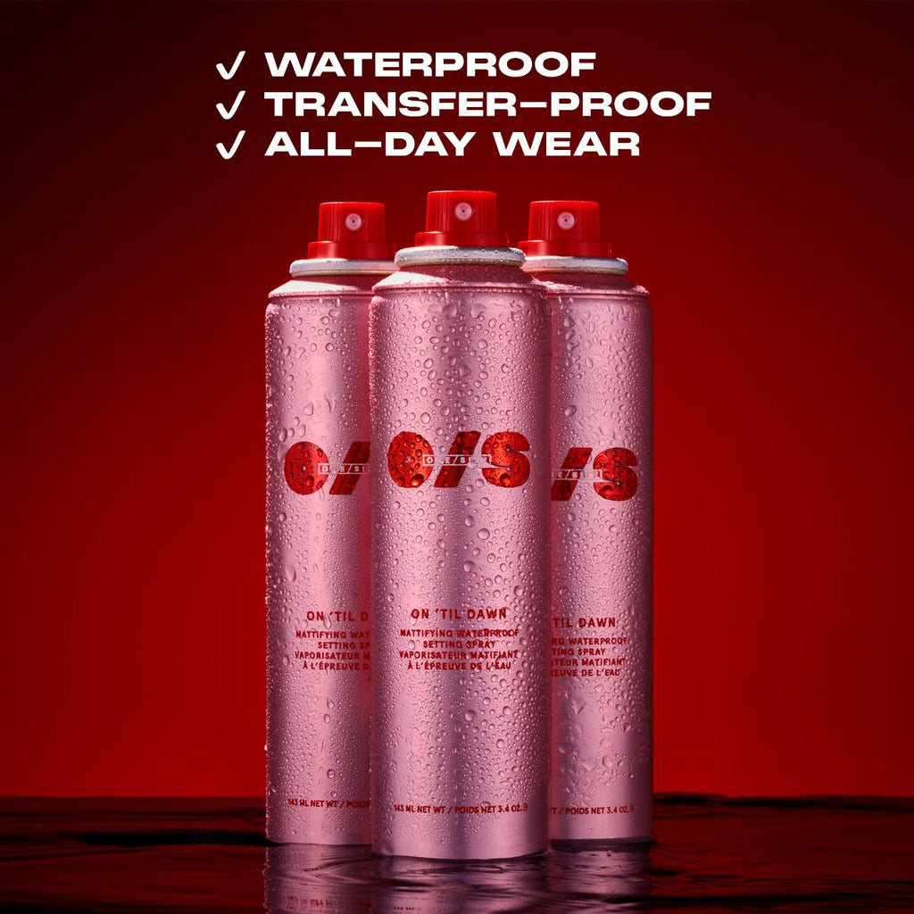 ONE/SIZE by Patrick Starrr 
On 'Til Dawn Mattifying Waterproof Setting Spray